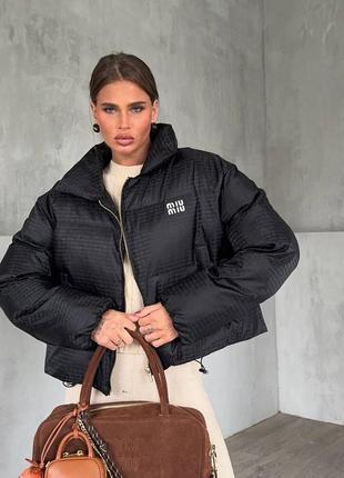Пуховик зимний в стиле miumiu