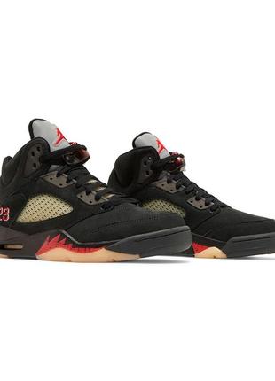 Кроссовки мужские кожаные nike air jordan 5 retro gore-tex off noir