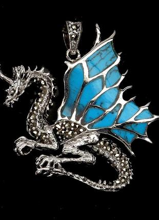 Подвес серебро 925 натуральная бирюза