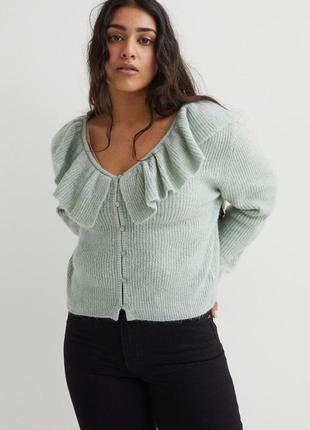 Кардиган с воланом h&amp;m