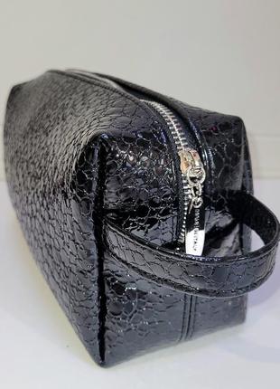 Стильная кожаная большая косметичка, органайзер, борсетка.