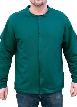 Адаптивна кофта при травмуванні, двунитка kirasa зелена 54 (арт ki4280-3)