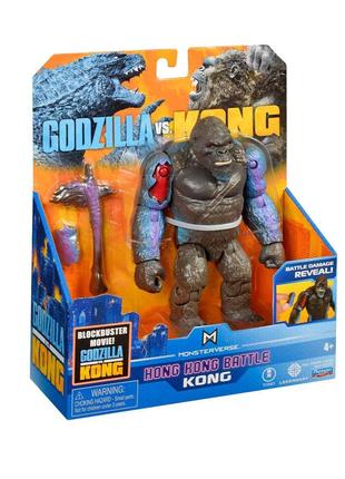 35354 фігурка godzilla vs. kong конг з бойовими ранами та сокирою 15 cm