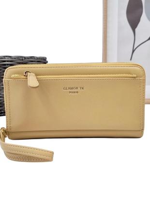 Многофункциональный кошелек экокожа желтый арт.t104 yellow glamor (китай)