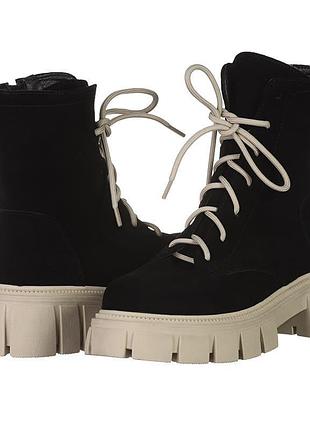 Жіночі чорні замшеві черевики харків 10036