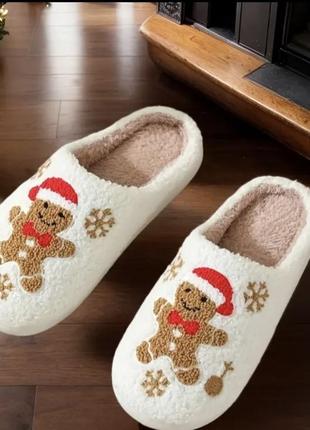 Домашні тапочки з різдвяним принтом,кімнатні капці