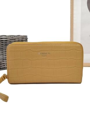 Желтый женский кошелек экокожа арт.t103 yellow glamor (китай)