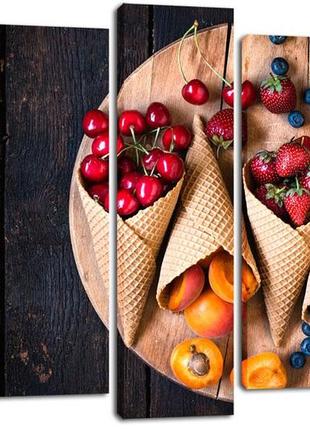 Настінний годинник-картина на полотні декор карпати 80x120 см (chf21)