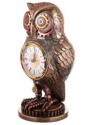 Настільний годинник філін 26 см veronese al30450 коричневий