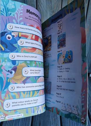 Книга дори disney pixar finding dory unforgettable activities содержит интересные задания