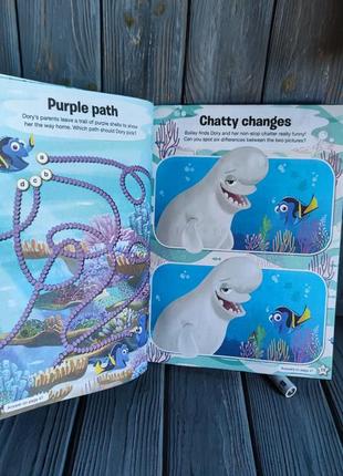 Книга дори disney pixar finding dory unforgettable activities содержит интересные задания