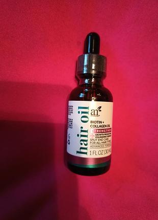 Artnaturals hair oil масло для волос, биотин и коллаген, 30 мл