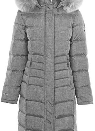 Теплый оригинальный пуховик пальто karrimor long down jacket1 фото