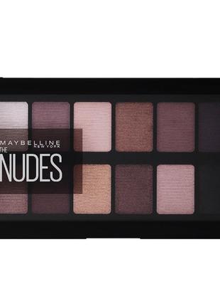 Палетка теней для век maybelline new york the nudes palette 9.6 г