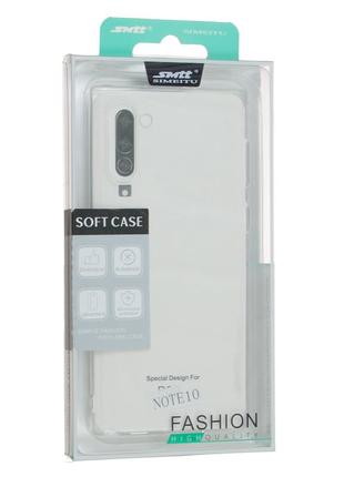 Силікон tpu smtt samsung note 10,  transparent