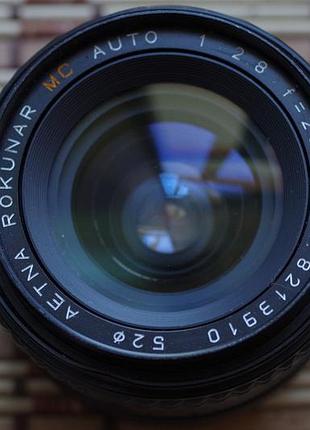 Объектив aetna rokunar mc 28 mm 2.8 для fujica fx