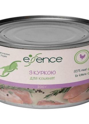 Паштет для кішок essence з куркою для кошенят 200 г (4820261920383)