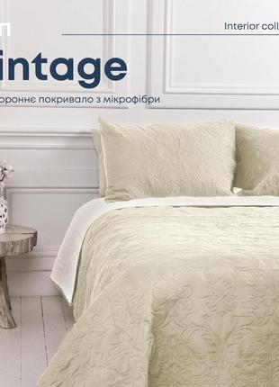 Покрывало теп "vintage" 180*240 см 1шт наволочка 50*70 см 1шт бежевый/аравийская ночь1 фото