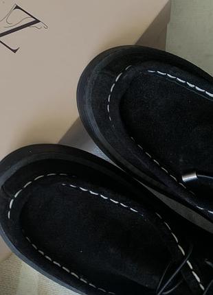 Замшевые туфли мокасины лоферы