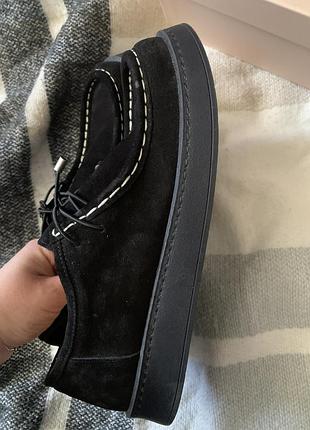 Замшевые туфли мокасины лоферы
