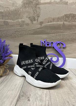 Кросівки жіночі guess текстильні чорні розмір 39