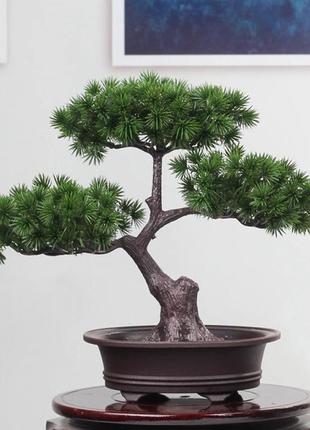 Искусственный бонсай shop4all в горшке. искусственные растения для дома. искусственные цветы в горшках |швидка
