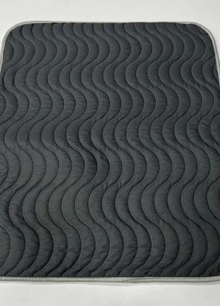 Пеленки и подстилки для собак многоразовые впитывающие 50х60, коврик пеленка для собак непромокаемые серый7 фото