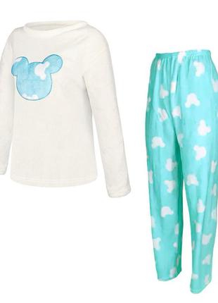 Женская тёплая пижама mickey mouse green + blue 2xl1 фото