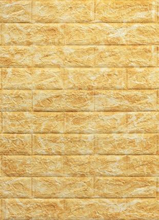 Декоративная 3d панель самоклейка под кирпич deep yellow 700х770х5мм (068) sw-00000168