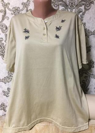 Шикарная футболка or длина 70 грудь 124 хорошо тянется