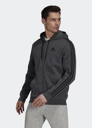 Худи adidas, цвет темно-серый меланж😍 светр кофта світшот