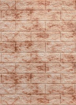 Декоративная 3d панель самоклейка под кирпич красный мрамор 700x770x5мм (063) sw-00000035