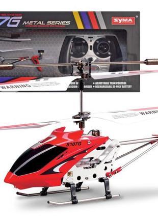 Вертолет на радиоуправлении syma s107g с гироскопом, металл, свет, usb