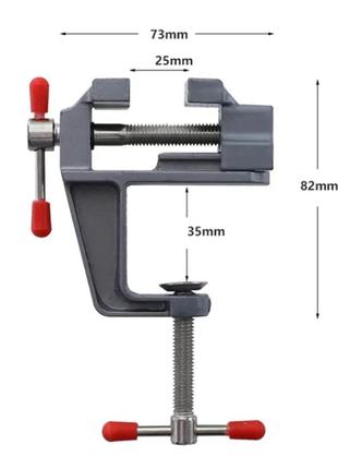 Тиски мини, настольные мини лещата.2 фото