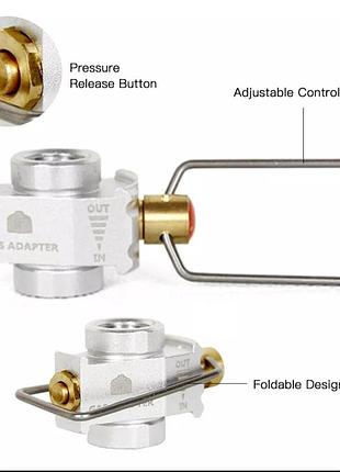 Переходник для газовых баллонов резьбового типа epi-gas, с игольчатым вентилем. мама-мама.