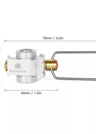 Переходник для газовых баллонов резьбового типа epi-gas, с игольчатым вентилем. мама-мама.