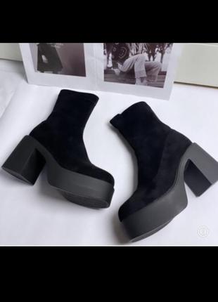 Ботинки черевики платформа в стилі zara