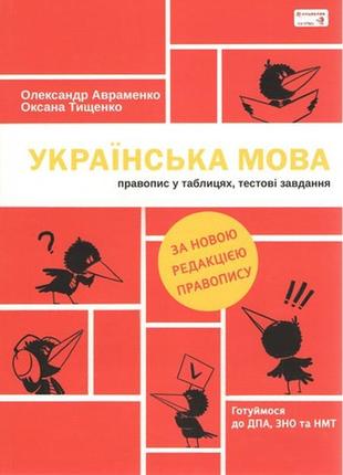 Посібник українська мова. правопис у таблицях тестові завдання (оновлене видання) олександр авраменко