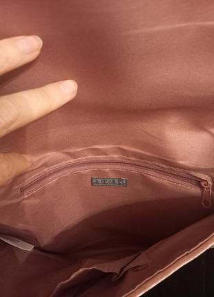 Персиковий оксамитовий сумочка-клатч