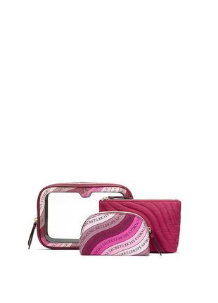 Набор из трех косметичек victoria ́s secret 3-piece makeup bag