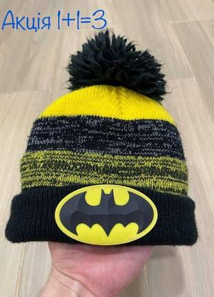 Зимова шапка f&f batman в смужку h&m next