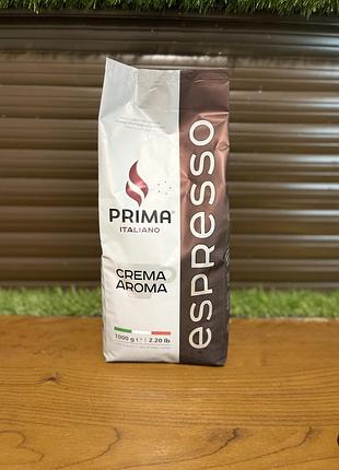 Кава зернова espresso prima italiano crema aroma 1 кг