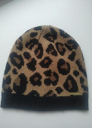 Шапка michael kors в леопардовый принт