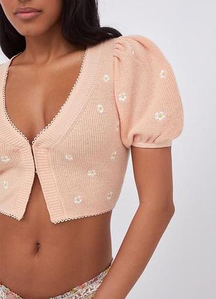 For love & lemons кардиган з вишитими бутонами ексклюзивно для victoria’s secret