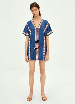 Сукня-туніка zara в етно-стилі