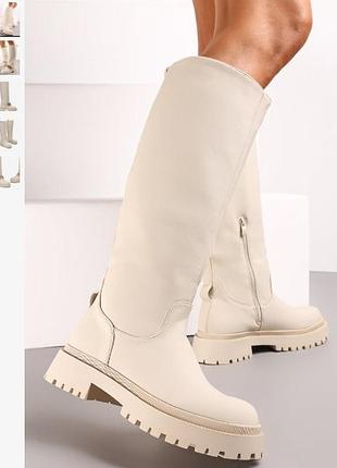 Хіт сезону.бежеві сапоги2 фото