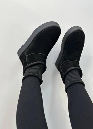 Стильные угги с носочком в рыжем черном и бежевом цвете 🖤🖤🖤8 фото