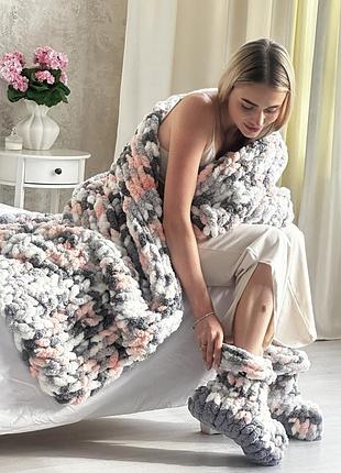 Тапочки-угги для дома. пушистые мягкие нежные