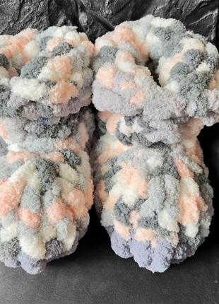 Тапочки-угги для дома. пушистые мягкие нежные