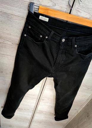 Мужские стильные черные джинси levi's 501 original fit размер 32/32
